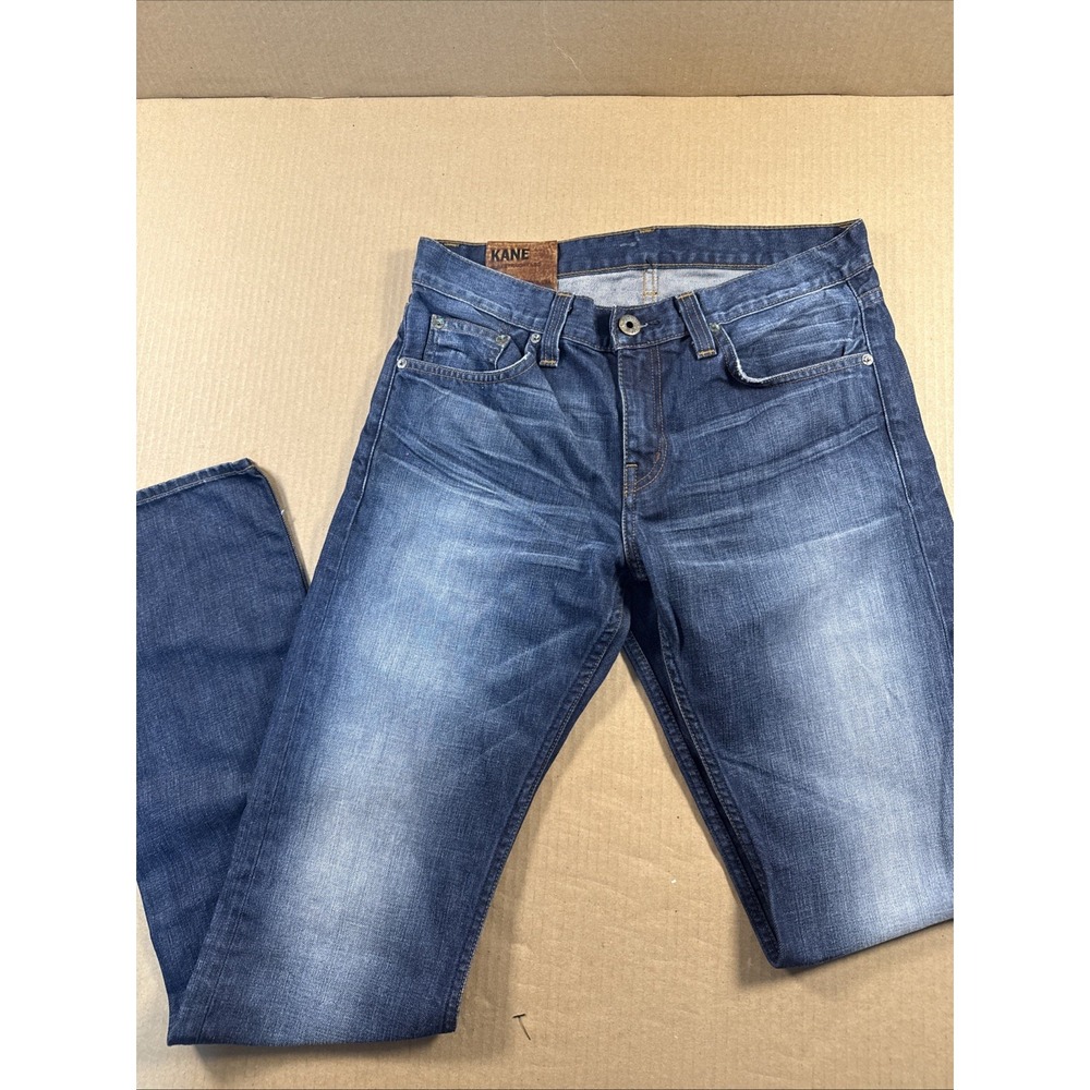 J Brand Kane Jeans Mens 31 Blue Slim Straight Raw Wash Made USA 5 Pocket